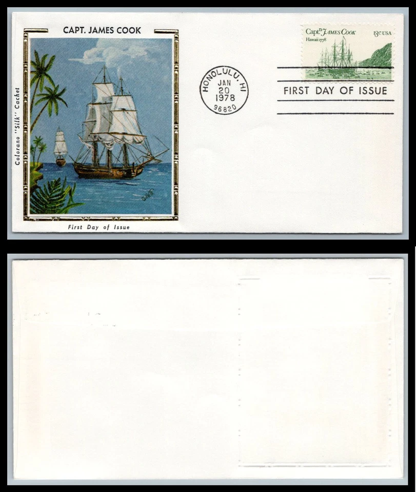 US FDC # 1733 13c Capt. Cook Ships HI cance Colorano   1978, 9p8192 - Image 1 of 1