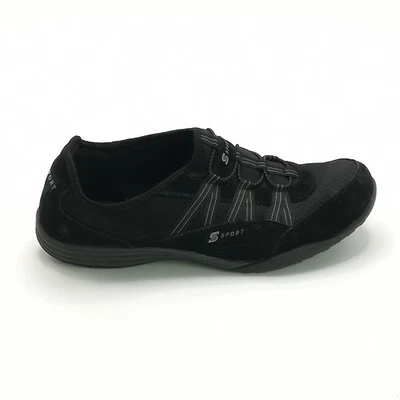 Zapatos Deportivos By Skechers Mujer Tenis Negro Gamuza Cuero Ligeros Anchos 9.5 Foto 1 de 4