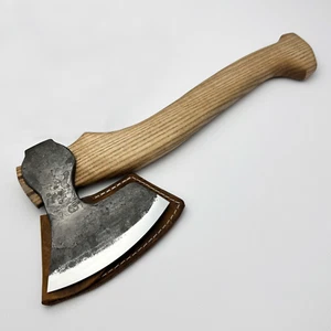 Carving Axe – Hand-Forged 52100 Steel, Ash Handle, Sheath, Ready to Use - Picture 1 of 14