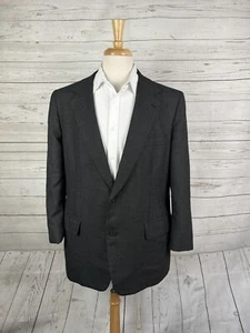 VTG J. Press Charcoal Birdseye Two Button Sport Coat Mens 42R 100% Wool - Picture 1 of 9