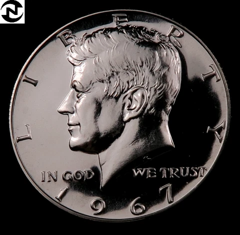 1967 Kennedy Half Dollar ~ Gem SMS Proof Like ~ 40% Silver ~ 1 Coin Cover