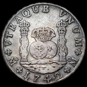 Spanien. Philipp V, 1700-1746. 8 Reales, 1742. Mo mf. Mexiko postfrisch. Säulenart. - Bild 1 von 3