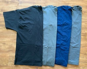 Lot 4 Hanes Mens Black Gray Blue Crew Neck Short Sleeve T-Shirt Top Tee Size 3XL - Picture 1 of 24
