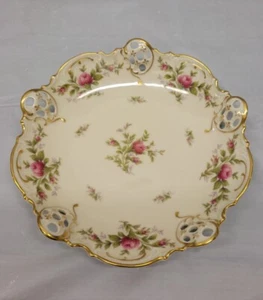 Rosenthal Moliere Moosrose gold rimmed rose dish 7.5 inch 1960s # 4315 - Picture 1 of 13
