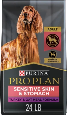 Purina Sensitive Skin & Stomach, Turkey & Oat Meal Formula Dry Dog Food, 24 lb - Image 1 of 4