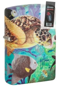 Zippo 49819 Guy Harvey Design Glow In The Dark 540 Color Lighter + FLINT PACK - Picture 1 of 1
