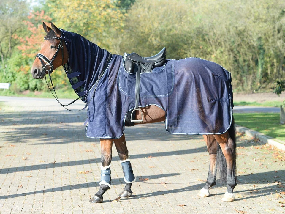 Busse Ausreitdecke Moskito II Fliegenausreitdecke denim grey - Bild 1 von 1
