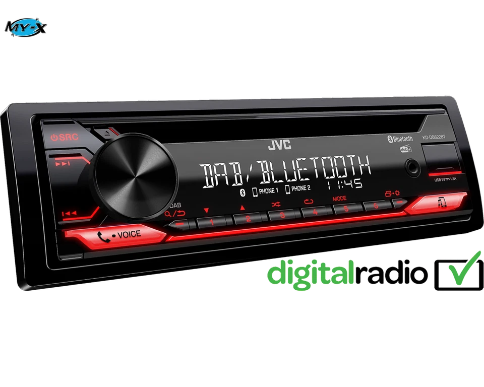 JVC KD-DB622DBT - Autoradio 1 DIN CD Bluetooth DAB+ Ricevitore Multimediale - Immagine 1 di 1