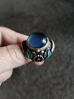 Antique Collection Tibetan Area Inlaid Color-Changing Gemstone Live Ring Bead