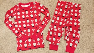 Hanna Andersson Sz 8 (130 cm) Red Pear Tree Long Johns Pajamas Girls New - Picture 1 of 1