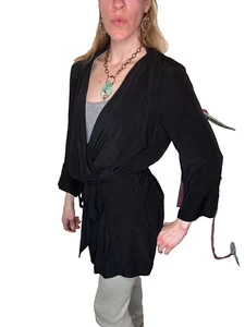 Cárdigan Cabi Talla Mediana Mujer Negro Blusa Camisa Túnica Capas Frente Abierto - Imagen 1 de 10