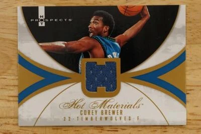 Parche de radiocontrol Fleer NBA Hot Prospects Hot Materials Corey Brewer HM-CB Rookie 2007-08 Foto 1 de 2