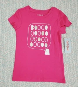 Cat & Jack Halloween T shirt Pink Size XS 4/5 NWT - Picture 1 of 3