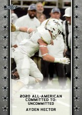 AYDEN HECTOR 2020 LEAF 1ST PRINTED ARMY ALL-AMERICAN ROOKIE CARD!