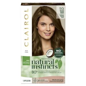 Natural Instincts Clairol Demi-Permanent Hair Color Cream Kit, # 5G