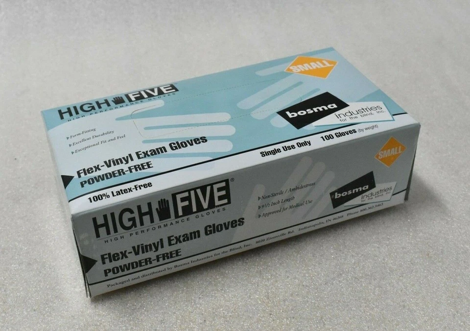 ЛОТ — гибкие виниловые перчатки для осмотра без пудры без латекса маленькие 7–100 штук - Изображение 1 из 2