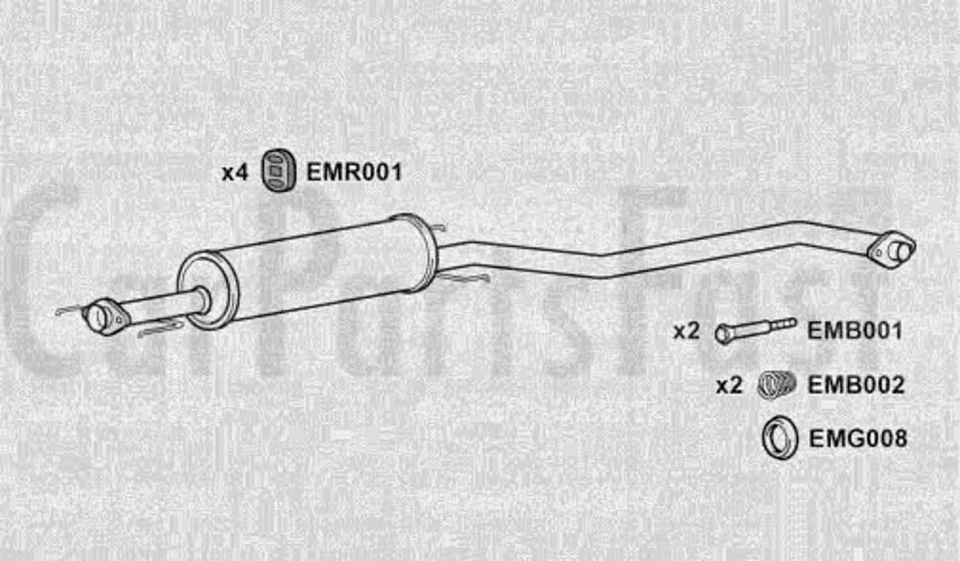 Caja Intermedia De Escape Vauxhall Vectra 2.5 Gasolina Sedán 10/1995 A 12/2000 - Imagen 1 de 1