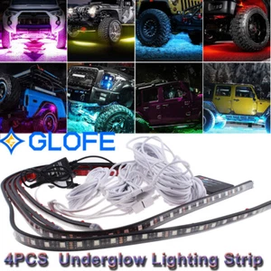 60/90CM RGB LED Strip Under Car Tube Underglow Underbody System Neon Light Kits - Picture 1 of 11