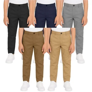 Boy's Super Stretch Cotton Cargo Pants (Size 8-18) New Free Shipping - Picture 1 of 17