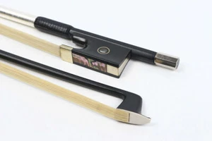 4/4 Violin Bow Carbon Fiber AAA Bow hair Straight Balance Ebony Frog Pearl Inlay - Picture 1 of 7