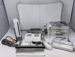 READY TO PLAY Nintendo Wii Console Bundle Games Remotes Nunchucks Sensor TESTED - Picture 1 of 18