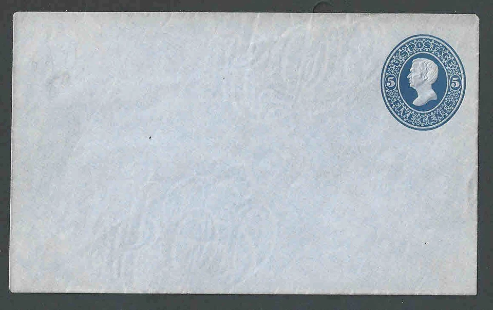 1874 U175 Mint Entire 5c Blue On Blue Die 59 Wmk 2 Size 7 Square Gum - Image 1 of 1