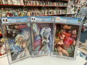 LADY DEATH: SACRIFICIAL ANNIHILATION #1 Dark Trinity Juego de 3 Libros CGC 9.8/9.9 ~ WP - Imagen 1 de 4