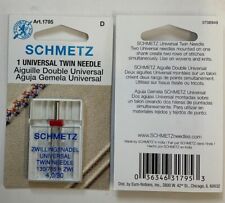 SCHMETZ ART 1795D - UNIVERSAL TWIN SEWING MACHINE NEEDLES, SIZE 4.0/90--2 PACKS