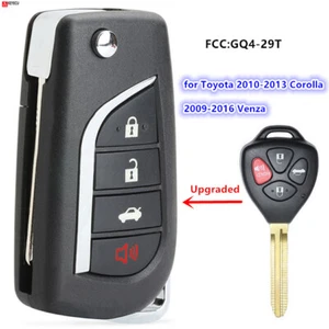 Upgraded Remote Flip Key for Toyota 2010-2013 Corolla, 2009-2016 Venza GQ4-29T G - Foto 1 di 4