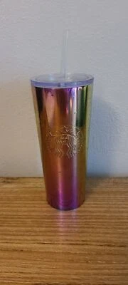 Starbucks Iridescent Rainbow Purple Stainless Steel Tumblr - Image 1 of 4