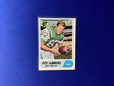 1968 Topps #143 Pete Lammons   New York Jets Rookie ⭐️ - Image 1 of 2