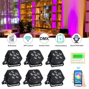 cube par 6x18w RGBWA+UV 6IN1 wedding uplighting wireless led par light - Picture 1 of 5