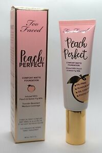 Too Faced Peach Perfect Comfort Matte Foundation - Cloud - 1.6 oz - New In Box