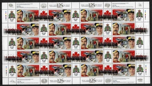 Canada Stamps -Full Pane of 20 -GRC / RCMP, 125th anniversary #1736-1737 -MNH - Picture 1 of 1
