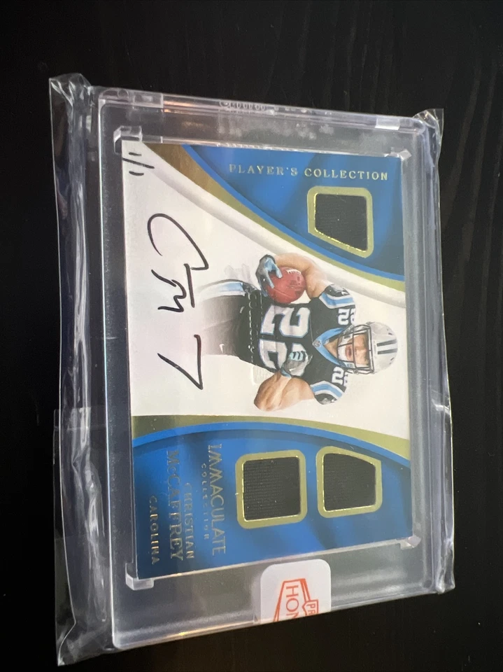Christian McCaffrey 2017 Panini Immaculate Patch Auto 1/1 One of One Embossed! - Image 1 of 2
