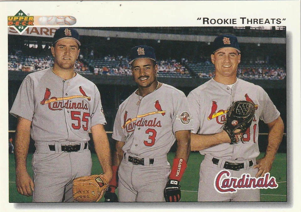FREE SHIPPING-MINT-1992 Upper Dk St. Louis Cardinals #702 M.Clark/Osborne/Jordan - Image 1 of 1