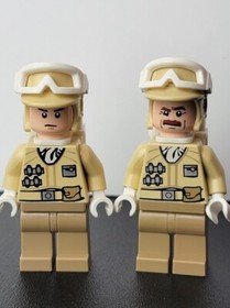 Lot of LEGO Star Wars Hoth Rebel Trooper Minifigures Mustache sw0259 sw0425