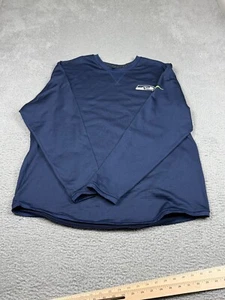 Seattle Seahawks Sweatshirt Mens Blue XXL Nike On Field Dri Fit TEXTURED Sweater - Picture 1 of 15