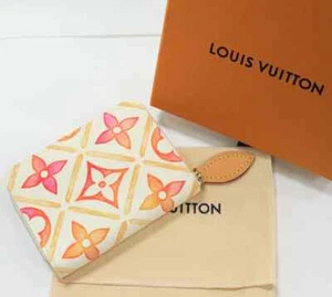 Louis Vuitton Zippy Coin Purse Wallet By The Pool Coral M83658 Used Japan Rare - Picture 1 of 6