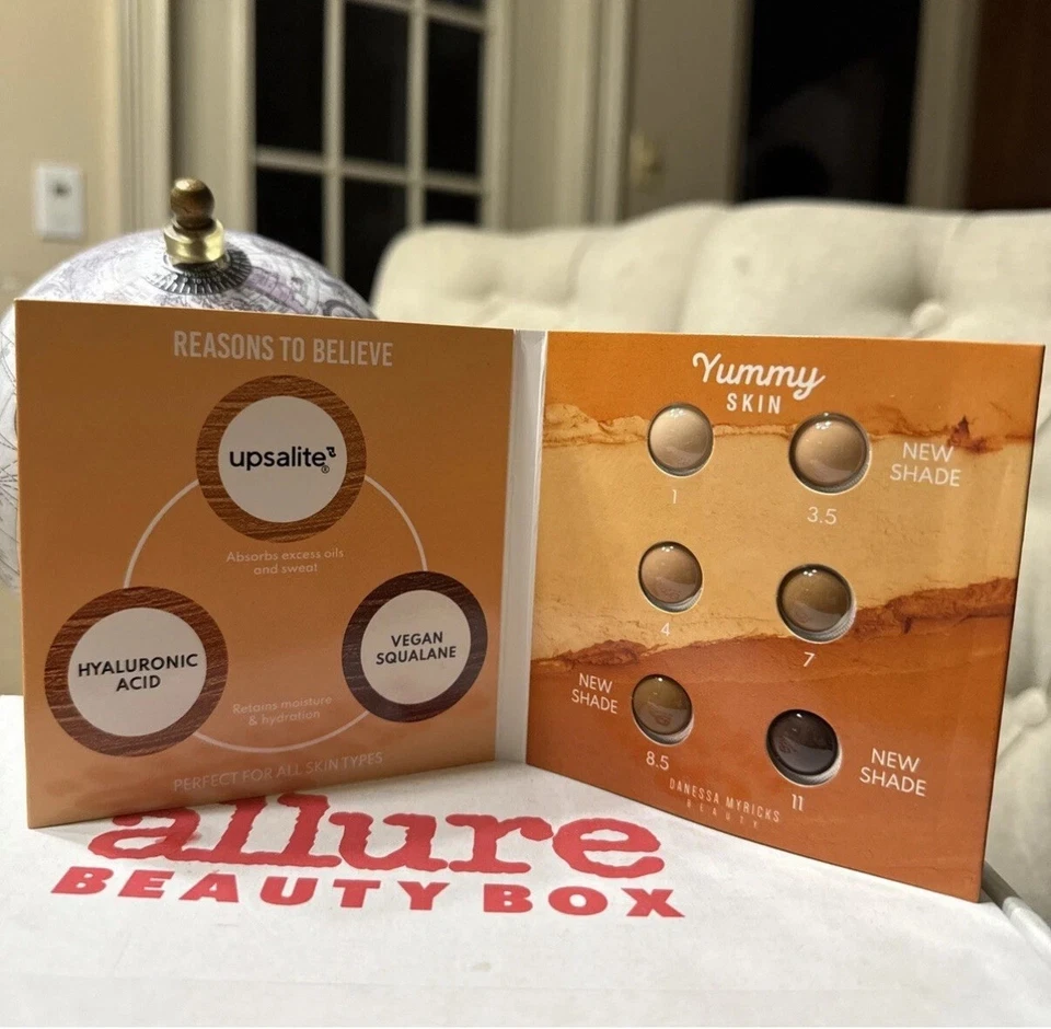 Danessa Myricks Yummy Skin Blurring Balm Powder 6-Shade Sample Card L1B