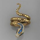 Hop Jewelry Domineering Ring Brass Adjustable Vintage Punk Coiled Snake Rings