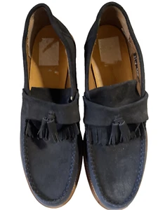Mocassini Dr. Doc Martens Adrian blu scamosciati classici nappa uomo taglia 13 dance sex - Foto 1 di 12