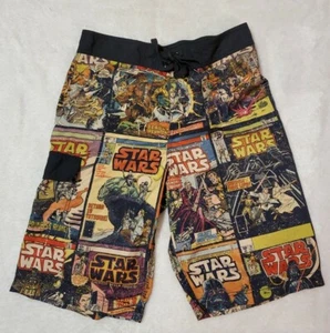 Men's Star Wars Comic Book Drawstring Swimming Trunks Board Shorts SZ Small - Picture 1 of 10
