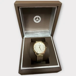 New In Box Mercedes Benz Ladies Women’s Wrist Watch The Collection Gold In Color - Picture 1 of 8