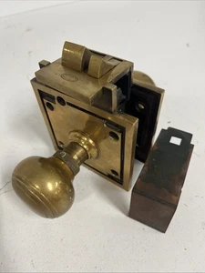 Vintage Corbin schwere Messingbeschläge Türgriffe ohne Schrauben oder Schlüssel - Bild 1 von 6