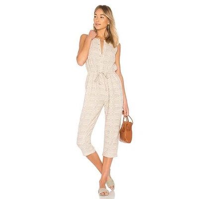 Mono Grande Zulu & Zephyr Brolly Gauzy Algodón Lino Rayas Corbata Cintura Foto 1 de 4