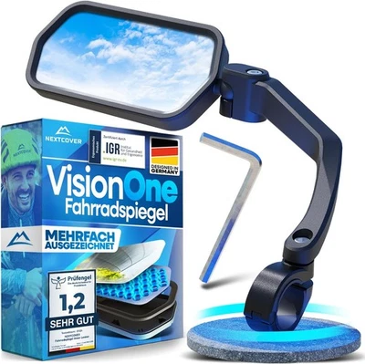 NEXTCOVER Fahrradspiegel für Lenker links ProVision-Echtglas Rückspiegel Fahrrad - Bild 1 von 4