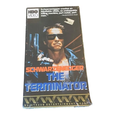 The Terminator VHS Tape 1984 Schwarzenegger Sci-Fi First HBO Video Release - Image 1 of 4
