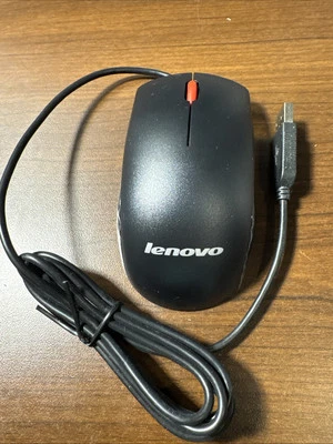 Lenovo USB Optical Mouse Model MOEUUO Black & Red - Image 1 of 4