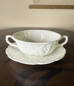 Set di 6 zuppiere e piattini vintage Coalport Wedgwood Countryware crema piatta - Foto 1 di 6
